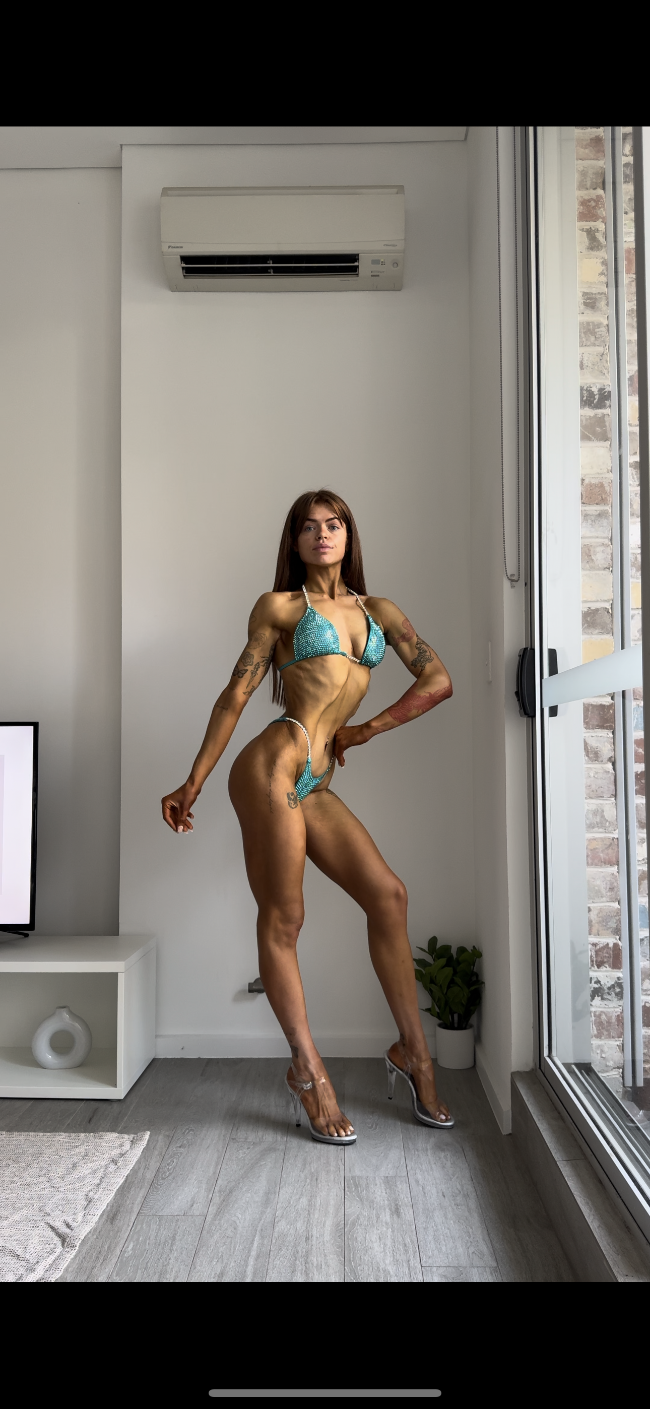 Turquoise IFBB bikini