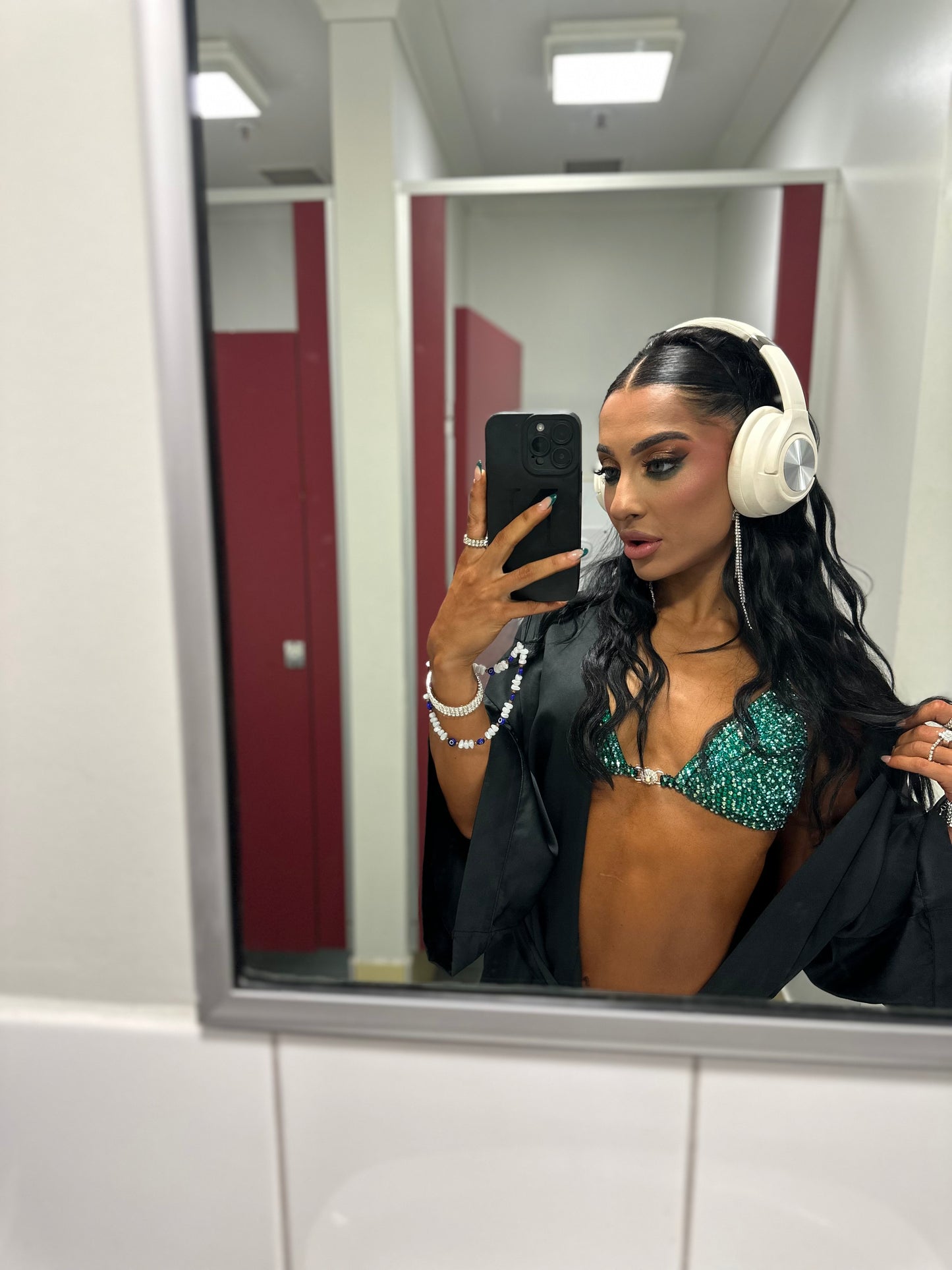 Emerald green Swarovski bikini