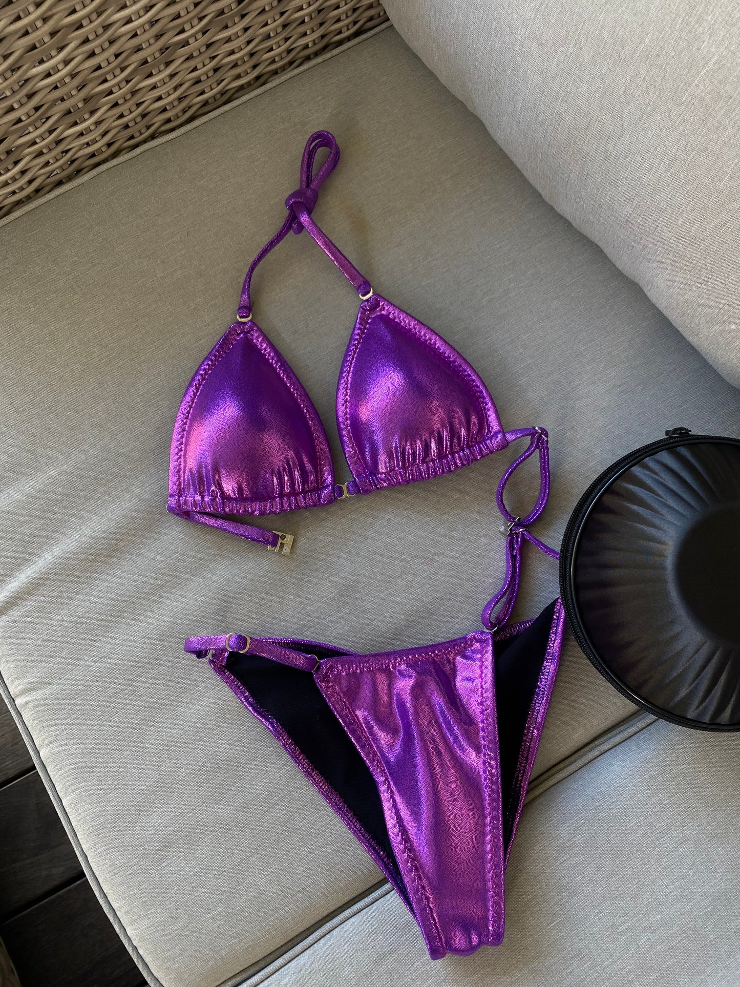 Metallic Purple Fit Model Bikini