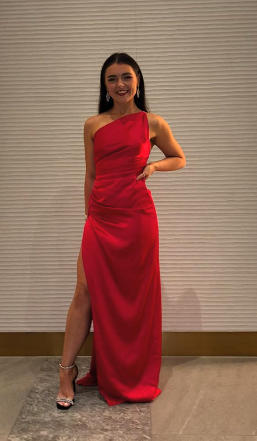 Red One Shoulder Dress